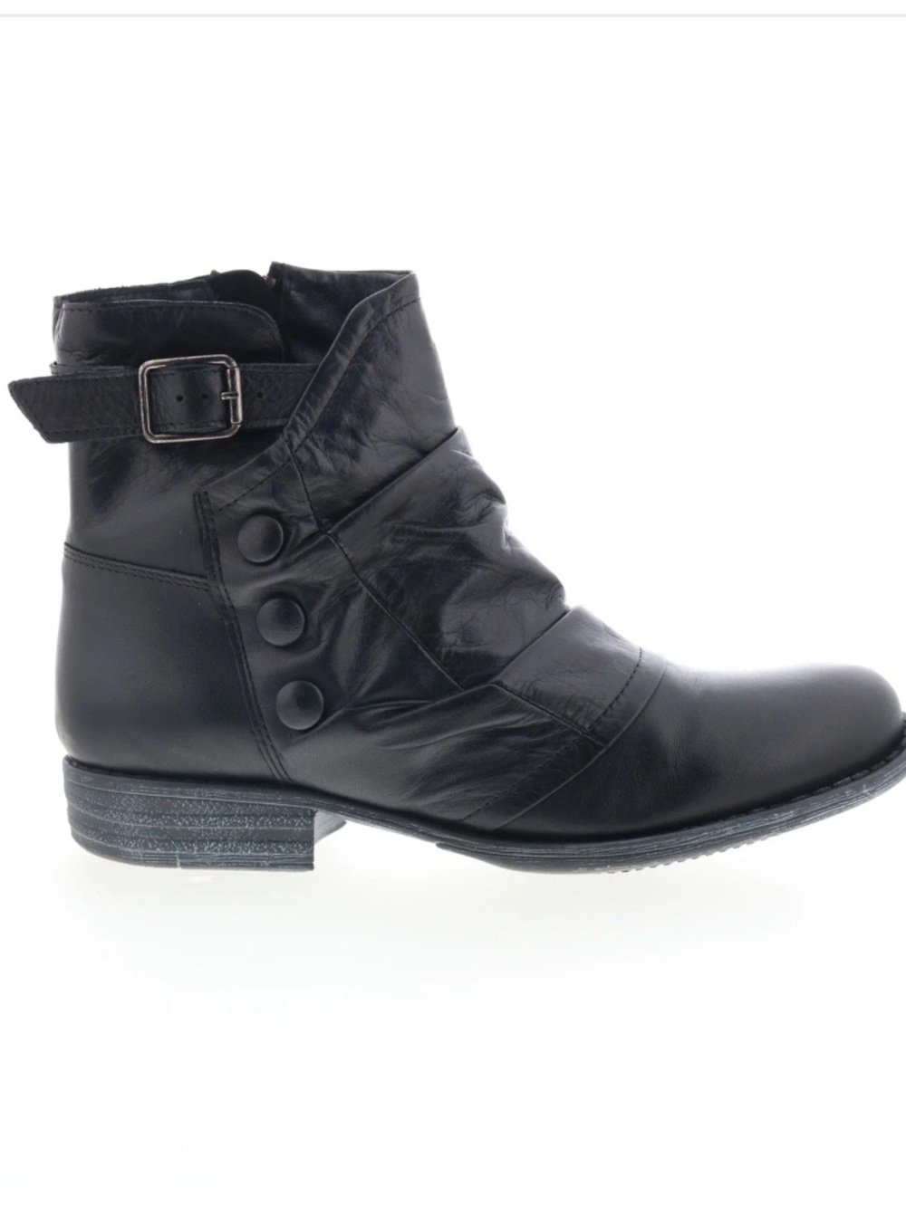 Miz Mooz Lenard Black Leather Zipper Ankle Boots Size 9 - Picture 10 of 10